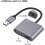 USB to VGA+HDMI+3.5 Audio Interface Conversion Cable Converter Computer Notebook to TV HD Cable 5