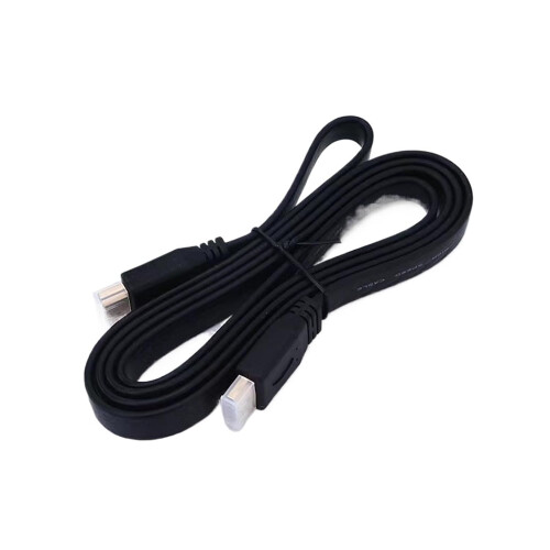 1.5m Version 1.4 Supports 3D 1080P Black Flat Cable Computer Set-top Box TV Connection HD Data Cable 1