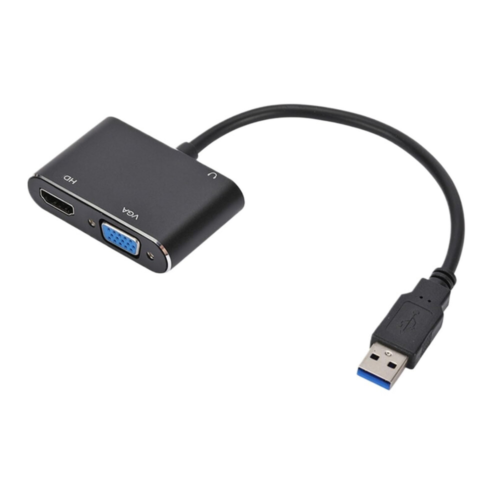 1080P Usb3.0 To Hdmi-Compatible+Vga Audio Video Converter Cable For Monitor Hdtv Projector Laptop Computer Dual Screen Display 9412369432162