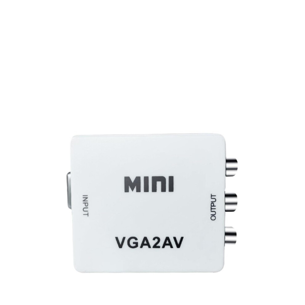 Vga To Av Converter Computer Laptop Connected To Old Tv Conversion Cable Monitoring To Video Audio And Video Transmission 9412369432391