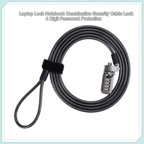 3X Security Anti-Theft Combination Laptop Notebook Cable Lock 4 Digit Password Lock, Black, 750151302 1