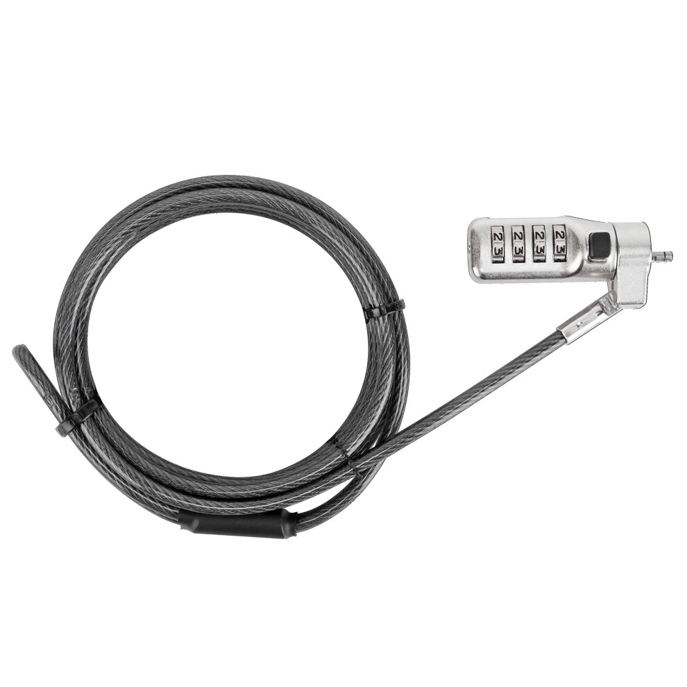 Defcon 3-In-1 Universal Resettable Combo Cable Lock For Laptop Computer And Desktop Security (Asp86rgl) 9365049379175