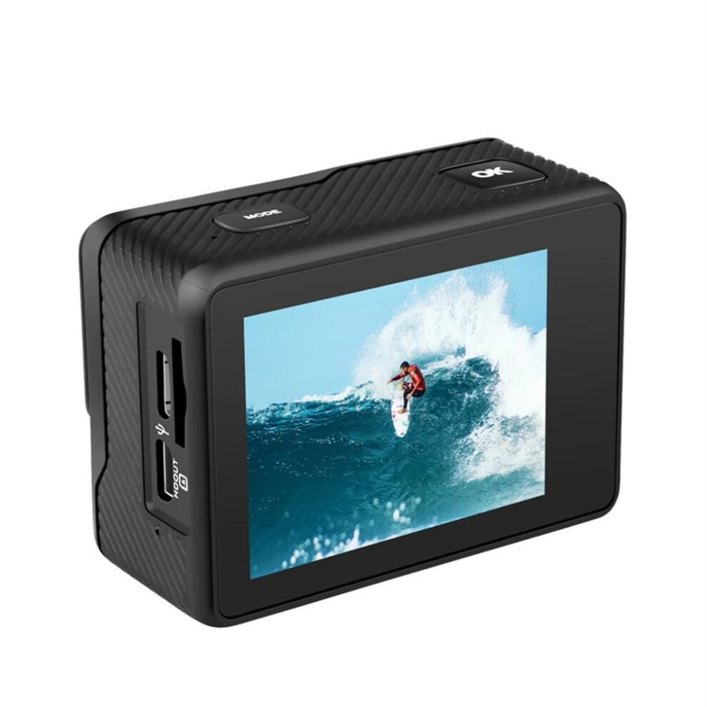 24Mp 4K Action Camera, Eis Anti-Shake Dual Screen Action Camera, 170 Wide-Angle Shooting And Ips Full-View Screen, Vlog Camera For Cycling Swimming 9412369433190