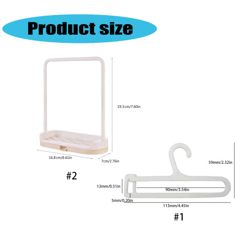 Miniature Clothes Rack Storage for 15cm 20cm Dolls-Drying rack 1