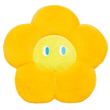 Coussin de siège en forme de fleur, grands yeux,-Jaune 60cm