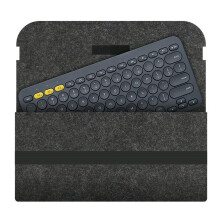 Wool Felt Case For K380 K480 Keyboard, Portable Sleeve, Dark Gray, Case Only