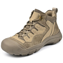 Men's Hiking Boots with Thick NonSlip Rubber Sole for Outdoor Trekking, Brown UK 6.5