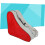 Handbag for roller skates, carry bag, triangular, storage, gym, ice skate bag, red Ref: 9100 2