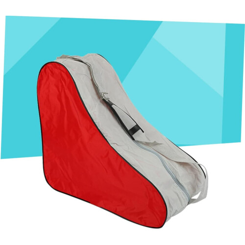 Handbag for roller skates, carry bag, triangular, storage, gym, ice skate bag, red Ref: 9100 1
