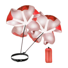 Running Speed Breaker 57 Inch Strength Training PowerChute Rain Resistance Parachute for Football Adults Runner Agility red Ref: 4499