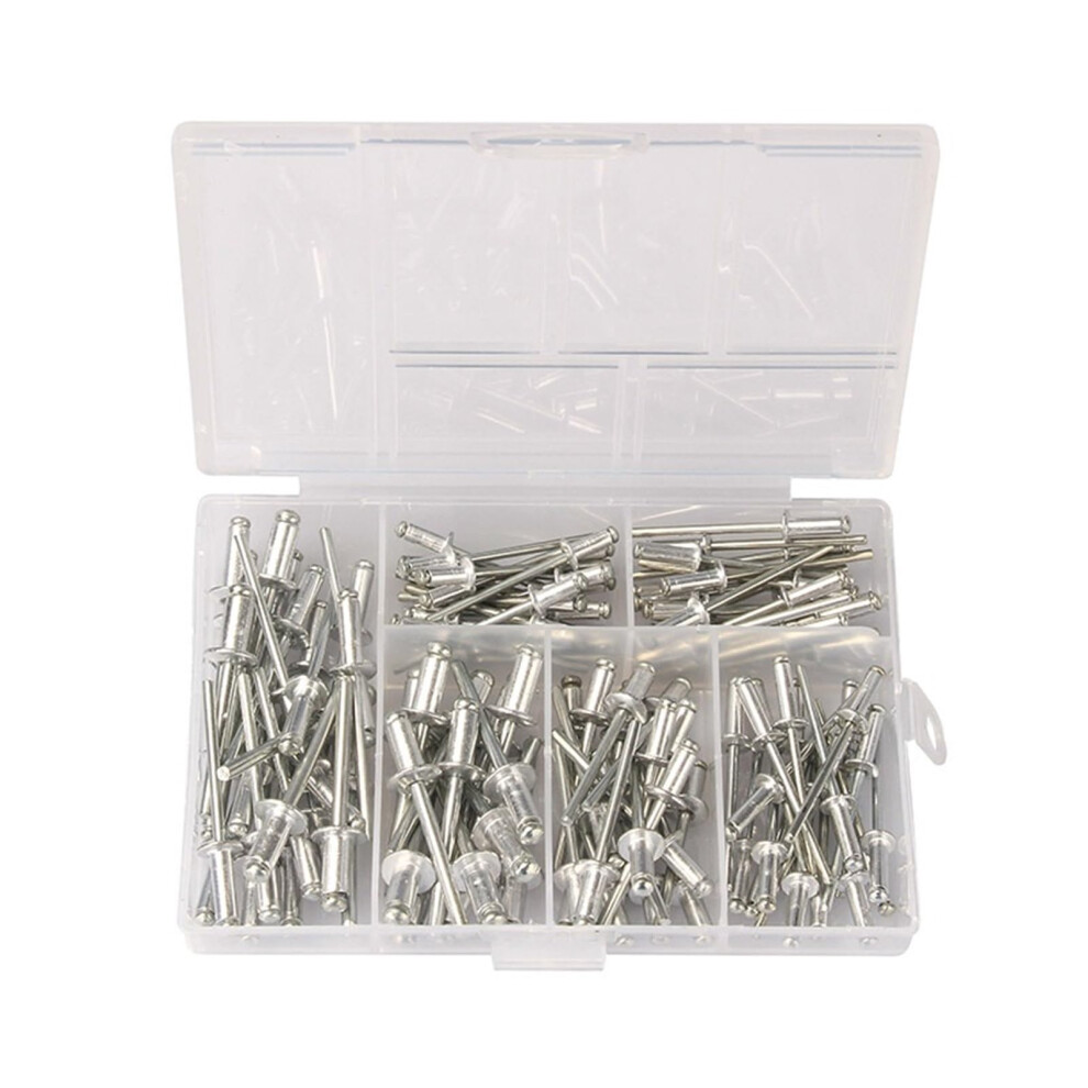 Rivets 120Pcs Rivet Set Pop Rivet Blind Rivets Assortment Kit Hand Tools Rivet Nut Tool(Only 120Pcs Rivets) 9412369434739