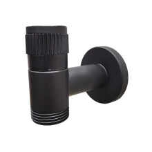 1 Pcs Brushed/Black Faucet 3/4' Washing Machine Faucet 304 Stainless Steel Wall Mounted Cold Faucet Home Garden Cold(B)