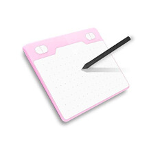 Graphics Tablet Digital Drawing Tablet for PC with Phone Connection Pen Tablet with Battery-Free Passive Stylus and 4 Shortcut Keys (Pink)