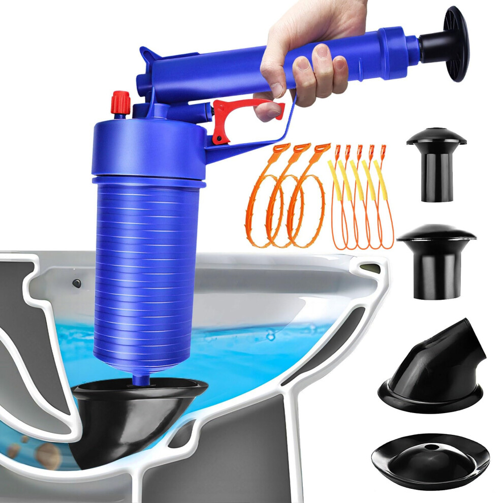 Toilet Unclogger, Toilet Plunger Air Drain Blaster, Drain Clog Remover Tool, Abs Gun Body 9412369435781