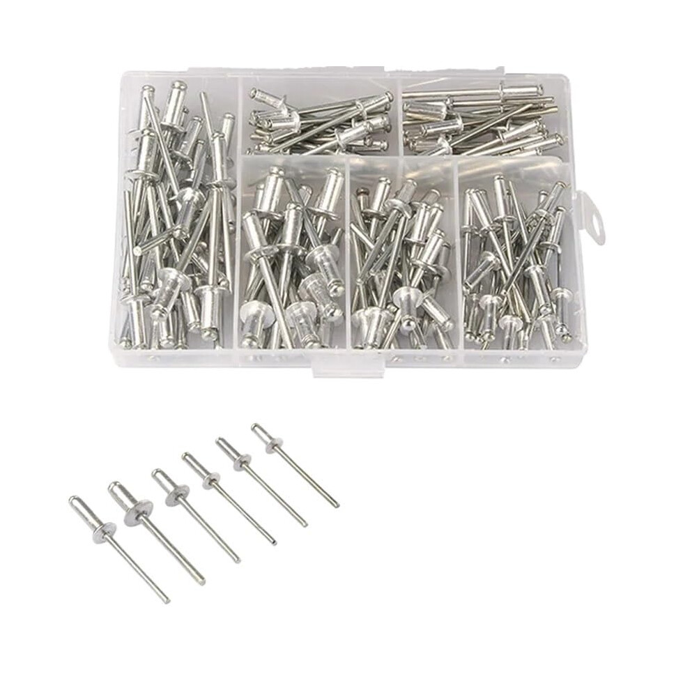 Rivets Riveter Pop Rivet Tools And 120Pcs Blind Rivets Nuts Set Manual Rivet Assortment Kit Hand Tools Rivet Nut Tool(120Pcs) 9412369434692