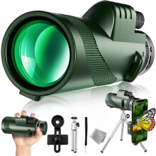 80x100 Monocular-Telescope High Powered Monocular for Adults Monocular for Smartphone Adapter