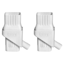 14209 Mystic Rainwater Collection System Fits 2' X 3' Residential Downspouts, white (2 Pack)