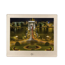 Advertising Machine Metal Digital Photo Frame 8 inch Ultra-Thin Narrow Border 1024 768 HD Display Picture + Music