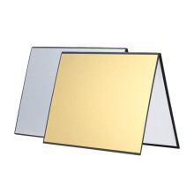 Light Reflector Photography Reflector Thicken Foldable Light Diffuser Board for Photo Outdoor Indoor Food Product, A4 Gold Argent