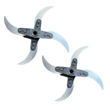 Household Farming Grass Shredder Knife Blades, Adjustable Diameter Shredder Blades Set, Hole Diameter 10-12mm Shredder Knife Blades for Grass (2Pcs)
