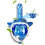 Fullface snorkel for , snorkeling with 180degree panoramic view, antifog function, foldable, drytops light blue Ref: 3627 5