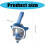 Fullface snorkel for , snorkeling with 180degree panoramic view, antifog function, foldable, drytops light blue Ref: 3627 4