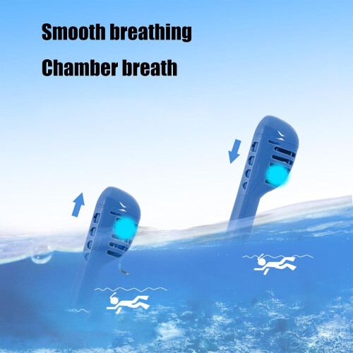 Fullface snorkel for , snorkeling with 180degree panoramic view, antifog function, foldable, drytops light blue Ref: 3627 1