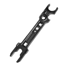 Multifunctional lock key, robust tool made of carbon steel for removing nuts, motorcycle/bicycle repair, automobile and house maintenance (27.9 cm)