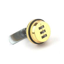Mailbox Lock,Letter Post Box Lock,3-Digit Combination Mailbox Lock 7/8 Inch Rotary Tongue Cam Lock for Cabinet Drawer 1Pcs(Gold 20mm)