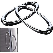 Shower Screen Door Handle Sets | Bathroom Door Knob Replacement Hardware Parts for Glass Door Both Sides Pull, 145mm Hole to Hole, Polished Chrome