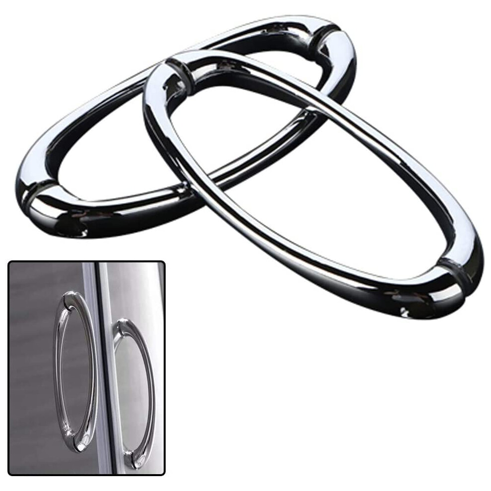 Shower Screen Door Handle Sets | Bathroom Door Knob Replacement Hardware Parts For Glass Door Both Sides Pull, 145Mm Hole To Hole, Polished Chrome 9426802943801
