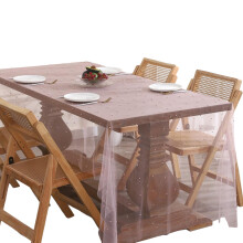 Organza tafelkleed met parels Decoraties Ademend-140*180 cm Roze