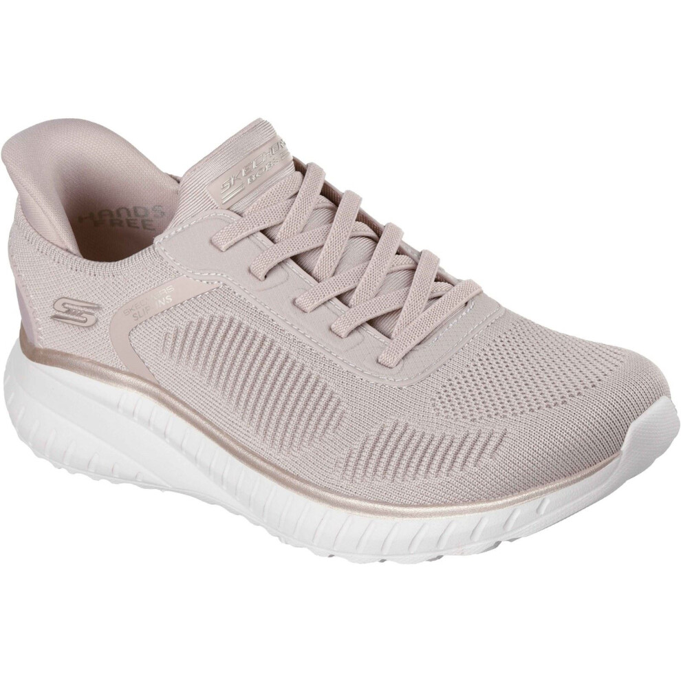 Skechers (, ) Bobs Sport Squad Chaos Textile Women's Natural/ Standard Trainers Gold