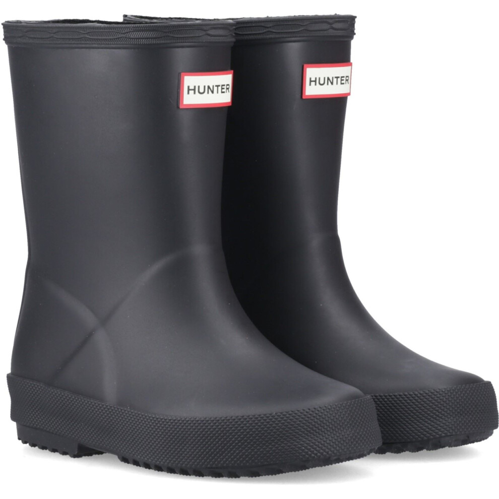 Hunter (, ) Kids First (Matte) Rubber Kid's Black Standard Wellington Boots