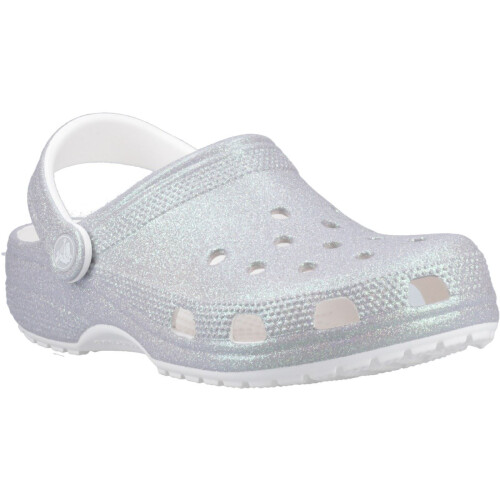 Crocs (, ) Crocs Classic Glitter EVA Women's White Standard Clogs