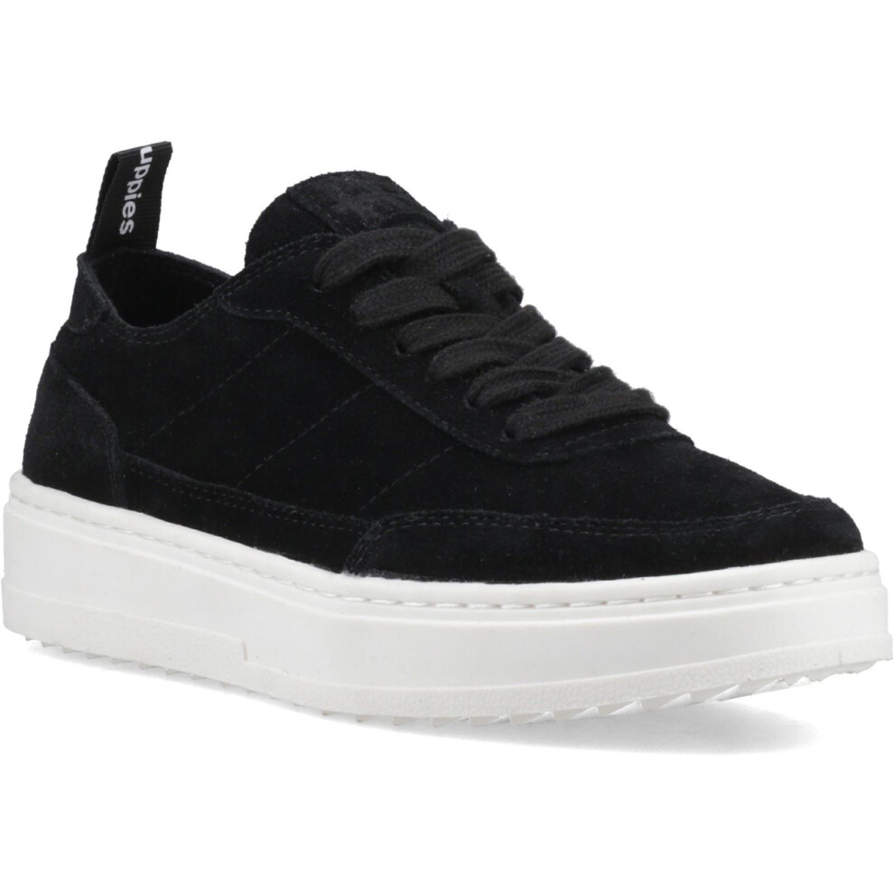 New Hush Puppies Women's (, ) Nesta Leather Standard Trainers Black 43605-81614
