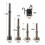 Pneumatic Chisel Set Air Hammer Punch Chipping Bits-Style C 2