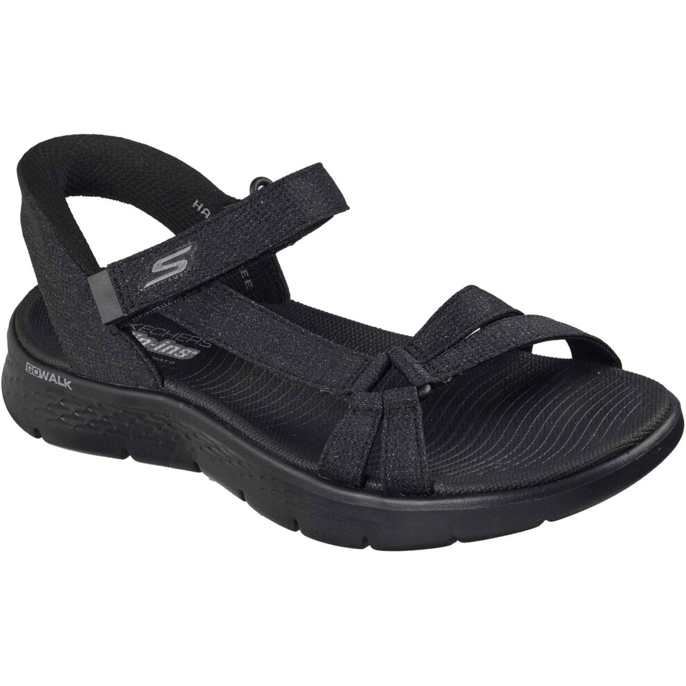 Skechers (, ) Go Walk Flex Illuminate Textile Women's Black Standard Sandals