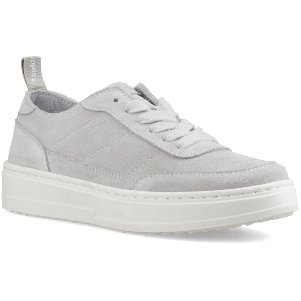 Hush Puppies Women's Grey (, ) Nesta Leather Standard Trainers