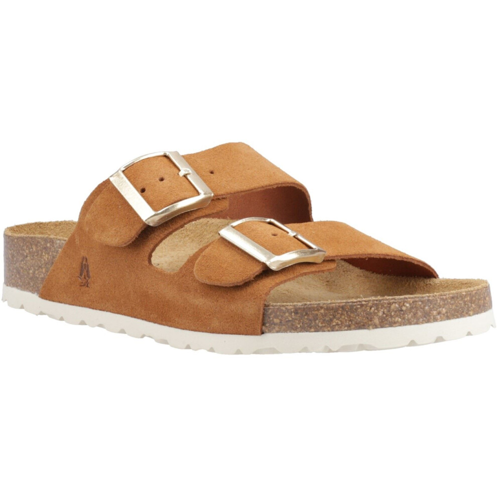 New Hush Puppies Women's (, ) Brixley Mule Suede Tan Standard Sandals 43905-82410