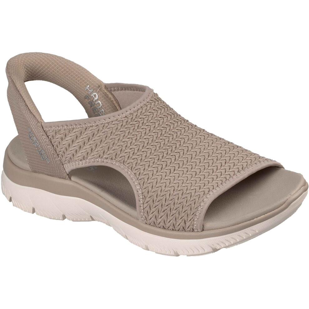 New Skechers Women's (, ) Summits Sweetly Evolved Textile Taupe Standard Sandals Brown 41948-82506