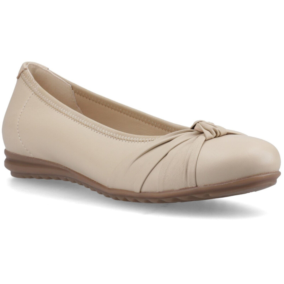 New Hush Puppies Girls (, ) Lilith Leather Women's Standard Flats Cream 42234-81947