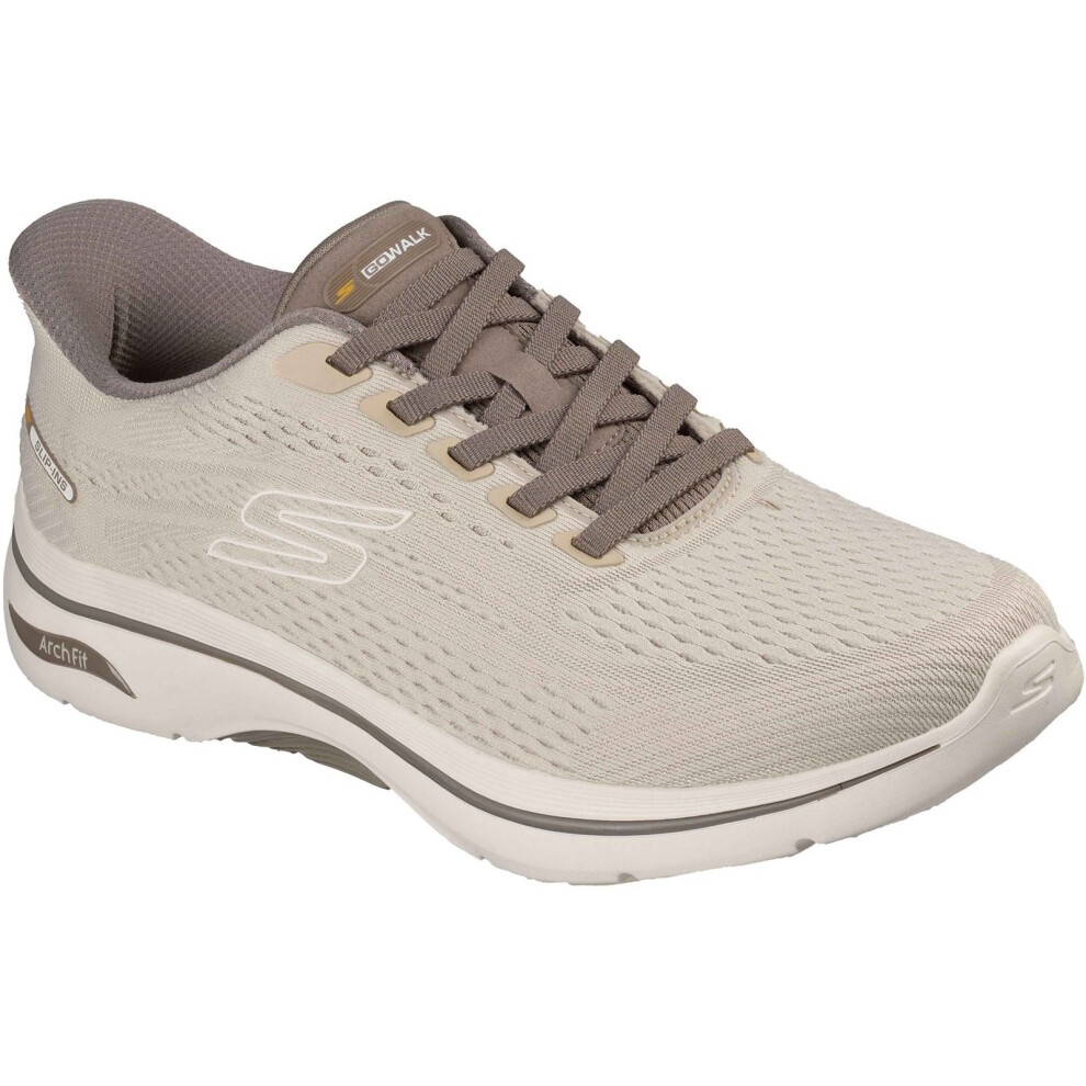 Skechers (, ) Go Walk Arch Fit 2.0 Percy Textile Men's Tan Standard Trainers