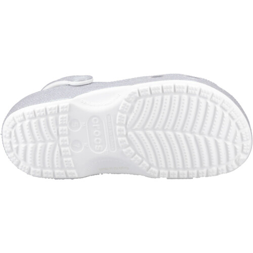Crocs (, ) Crocs Classic Glitter EVA Women's White Standard Clogs 2
