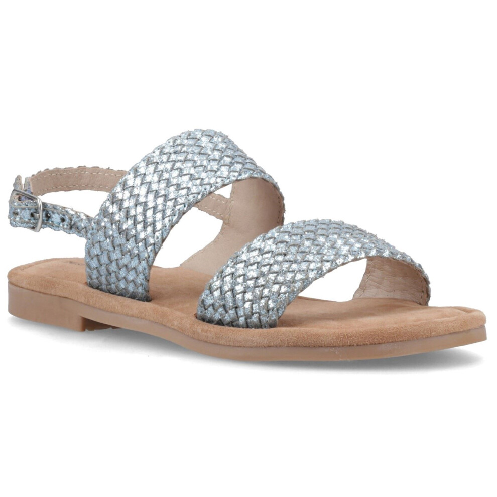 New Hush Puppies Women's (, ) Helene Sandal Leather Standard Sandals Blue 43599-81601