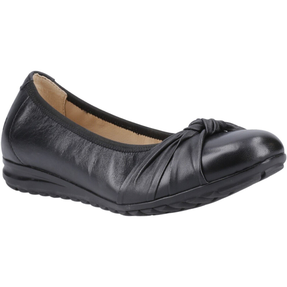 New Hush Puppies Girls (, ) Lilith Leather Women's Standard Flats Black 42234-78955
