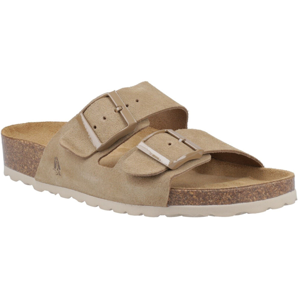 New Hush Puppies Women's (, ) Brixley Mule Suede Taupe Standard Sandals Brown 43905-82412