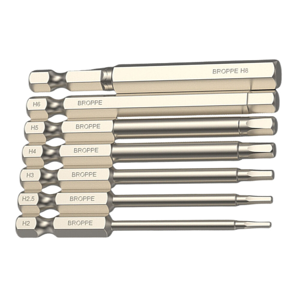 5/6/7/8Pcs Hex Allen Wrenches Drill Bit Set-75Mm Hexagon 7Pack 7696001299036