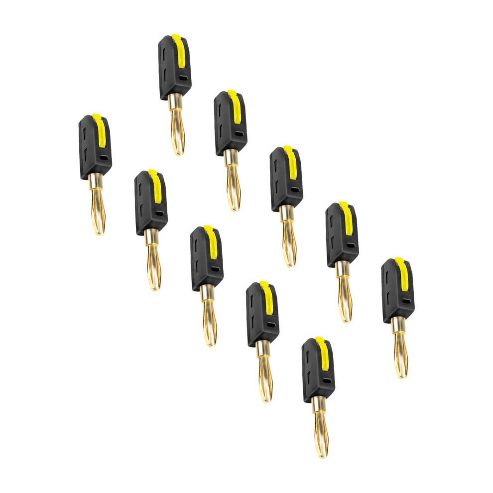 10Pcs Efficient 32A 4Mm Banana Plug Solderless Quick- Black 7696001297582