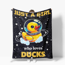 yellow duck fleece throw blanket, super soft, warm, cozy, gifts for